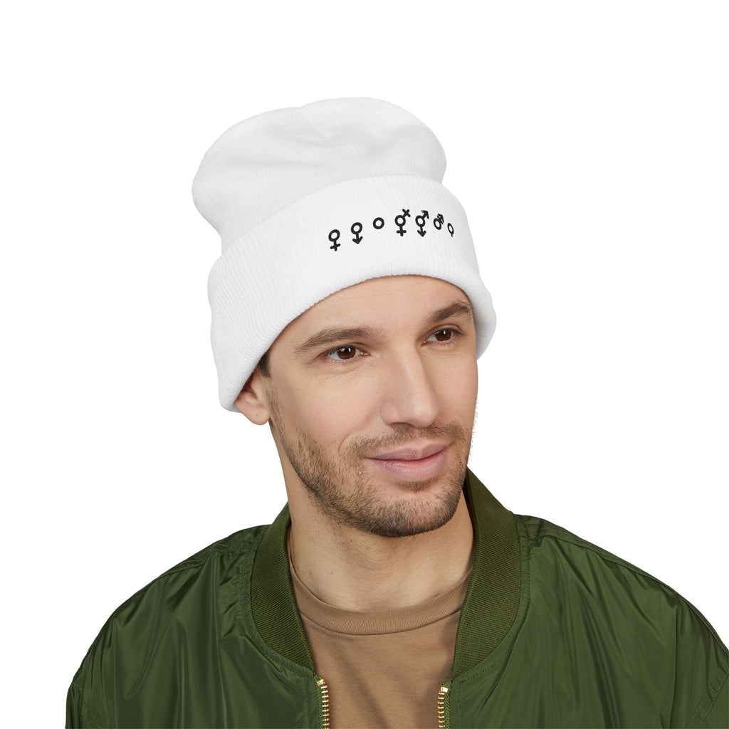 "All Genders" Beanie (White)